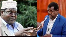 Collaged file images of lawyer Miguna Miguna and activist Okiya Omtatah.